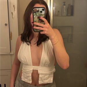 Stylish White Halter Top